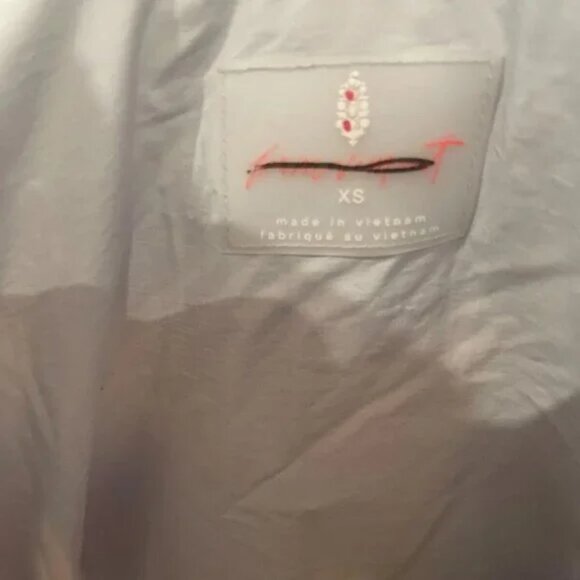 Free People Pippa Printed Packable Puffer Jacket Blue Multi NWT Size X Small - Picture 8 of 11